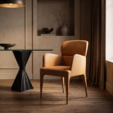 Modern European furniture - Vegan Leather Dining Chair - www.oroa.com
