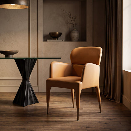 Modern European furniture - Vegan Leather Dining Chair - www.oroa.com