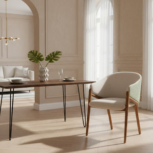   Curve-Back Cream Dining Chair | Oroa.com