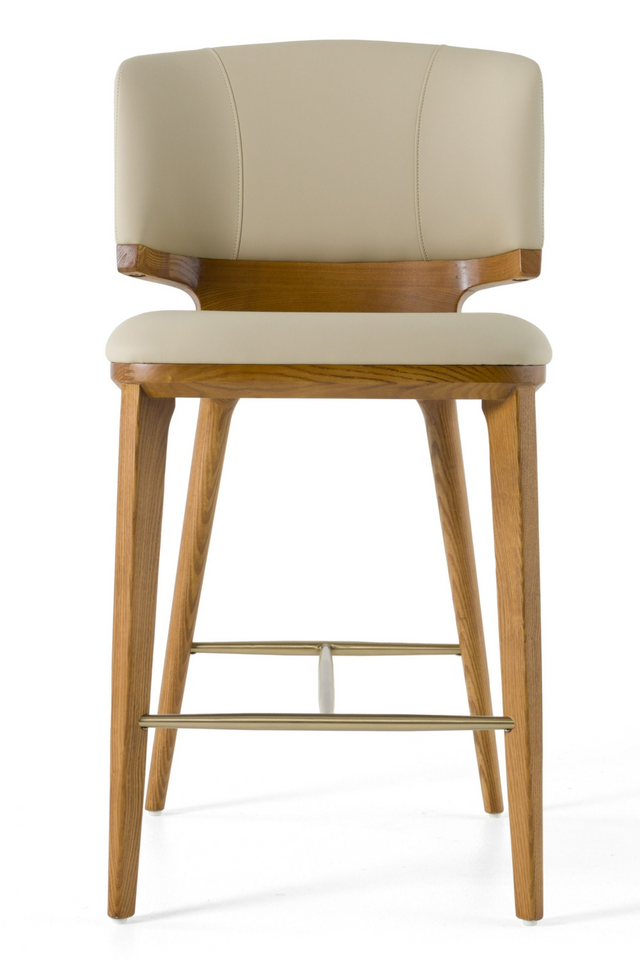 Beige Vegan Leather Counter Chair | OROA Modern Calvary | Oroa.com