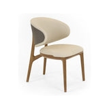 Cream Vegan Leather Dining Chair | OROA Modern Chance