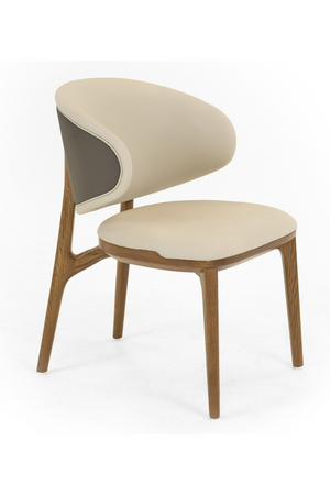 Cream Leatherette Dining Chair | OROA Modern Chance | Oroa.com