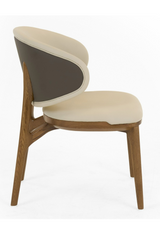 Cream Vegan Leather Dining Chair | OROA Modern Chance | Oroa.com