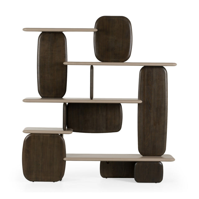 Modern European furniture - Contemporary Dark Brown Bookshelf - www.oroa.com