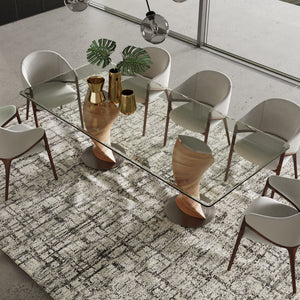   Twisted Wood Base Dining Table | Oroa.com