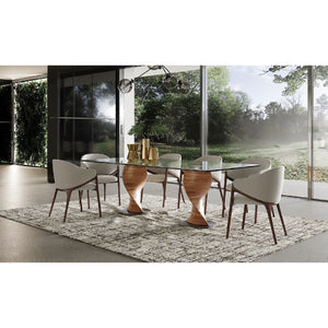   Twisted Wood Base Dining Table | Oroa.com
