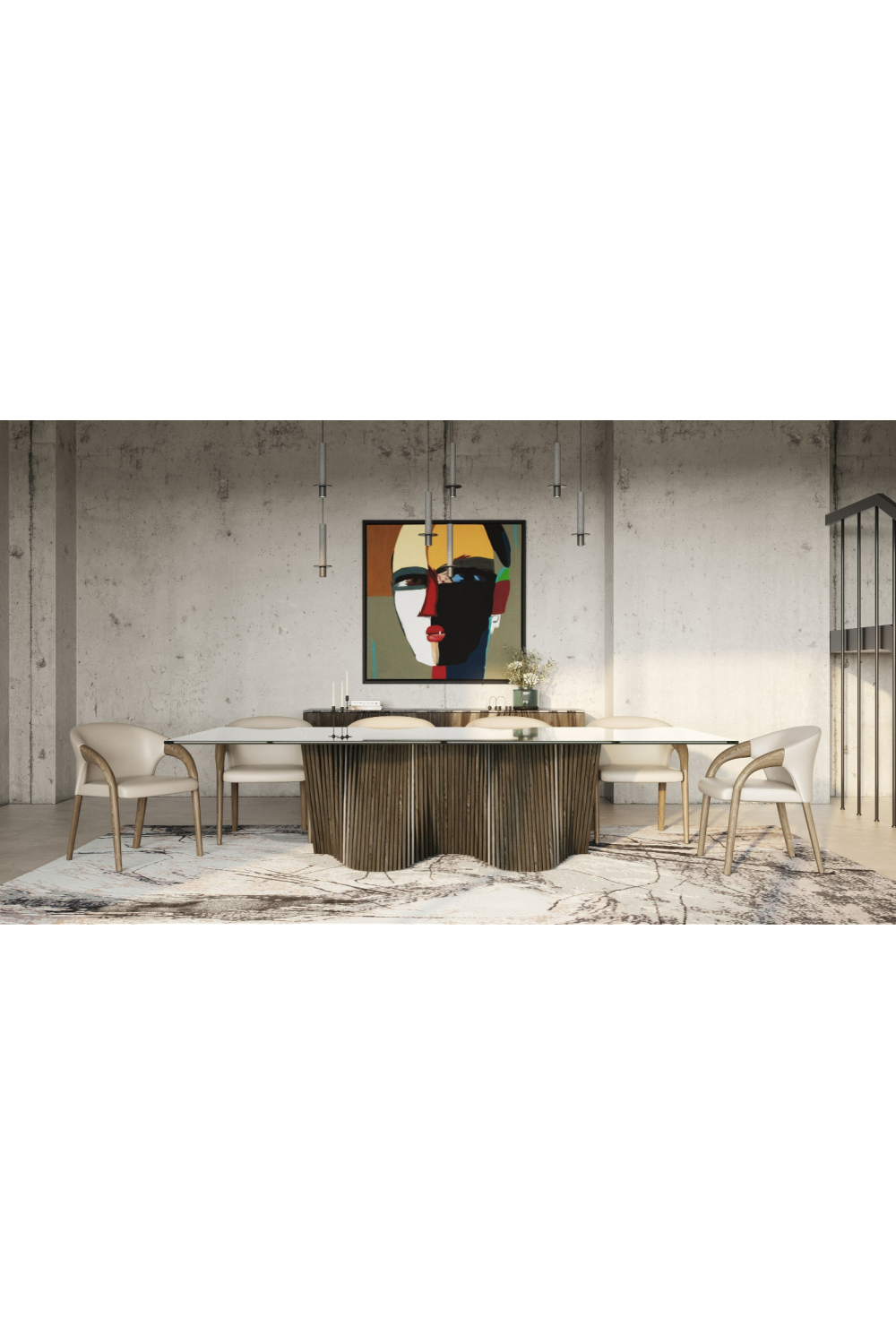 Gray Ash Base Dining Table | OROA Modern Byer | Oroa.com