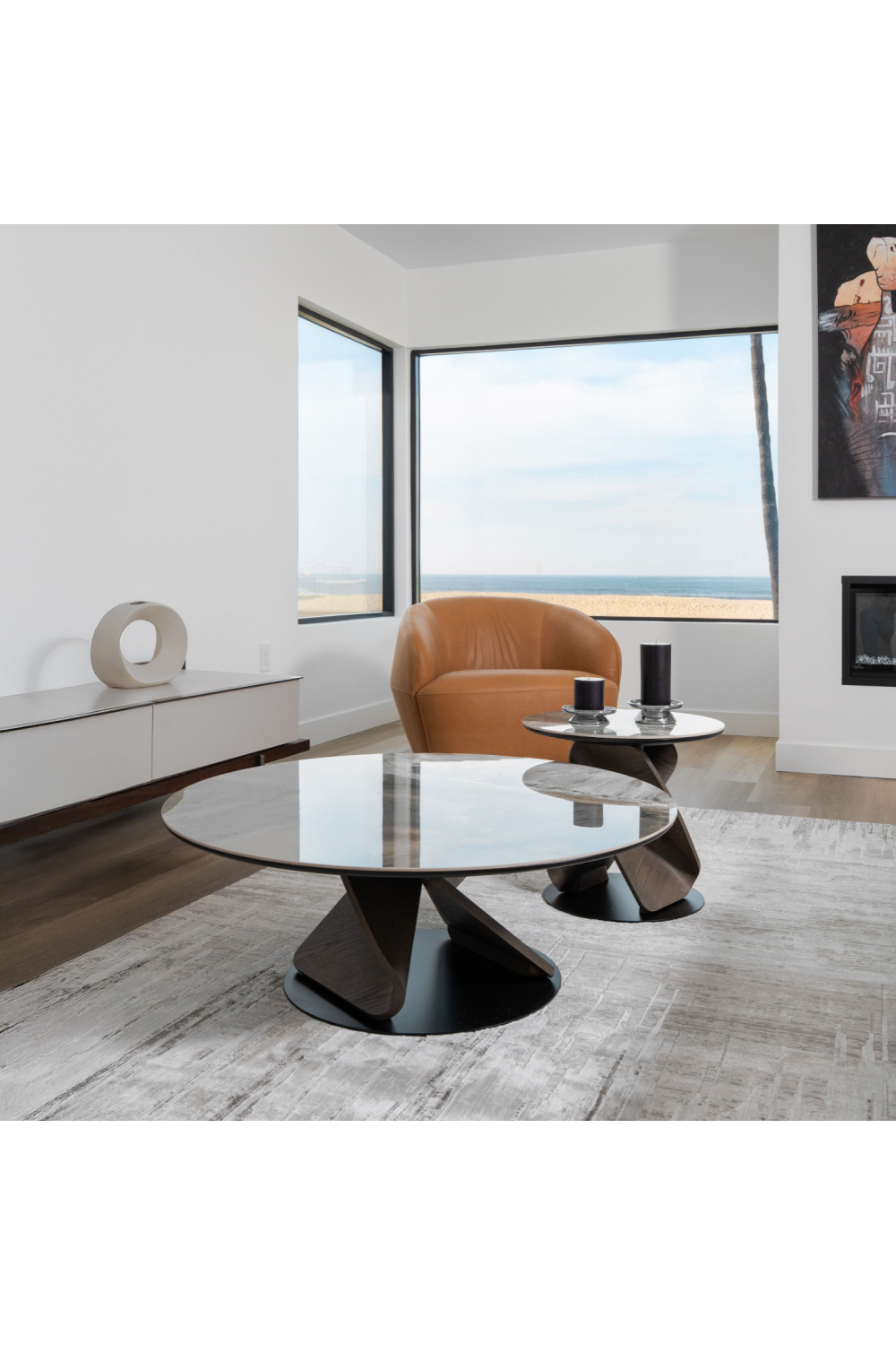 Marbled Ceramic Coffee Table Set (2) | OROA Modern Schiff | Oroa.com