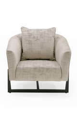 Curved Gray Accent Chair | OROA Modern Forbis | Oroa.com