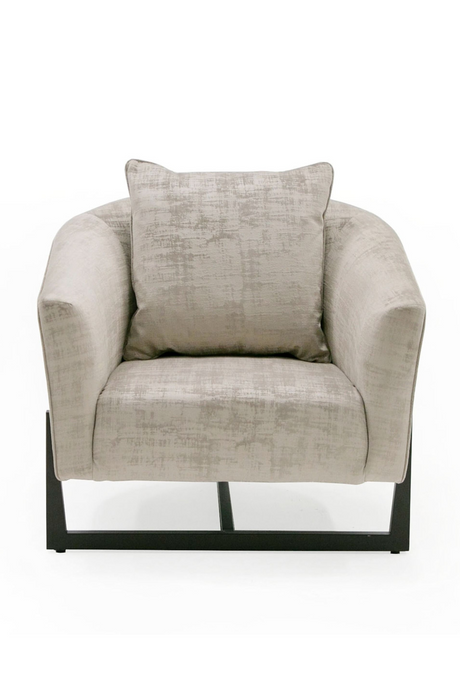Curved Gray Accent Chair | OROA Modern Forbis | Oroa.com