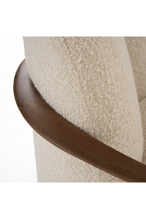 alnut-Framed White Accent Chair | OROA Modern Fortuna | Oroa.com