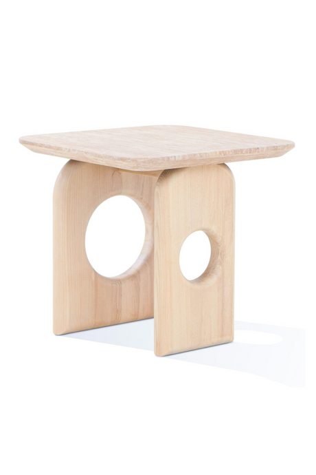 Beige Marble End Table | OROA Modern Osaka | Oroa.com