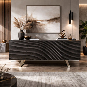   Wave Patterned Ash Sideboard | Oroa.com
