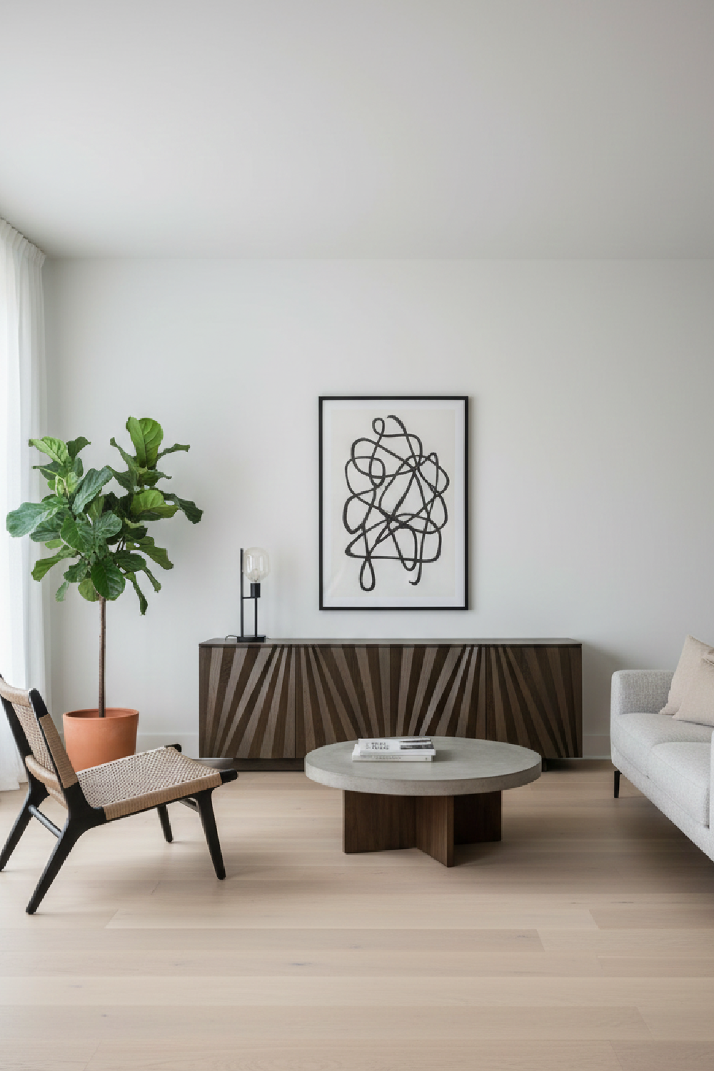 Gray Ash Veneer Sideboard | OROA Modern Byer