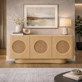Natural Ash Rattan Sideboard | OROA Modern Osaka