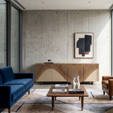 Wooden Wavy-Fluted Sideboard | OROA Modern Pangea