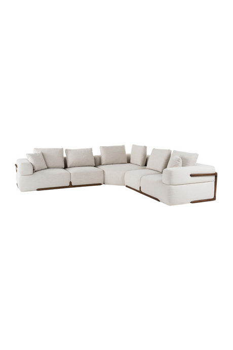 White Fabric Sectional Sofa | OROA Modern Simone | Oroa.com