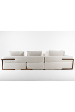 White Fabric Sectional Sofa | OROA Modern Simone | Oroa.com