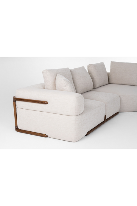 White Fabric Sectional Sofa | OROA Modern Simone | Oroa.com
