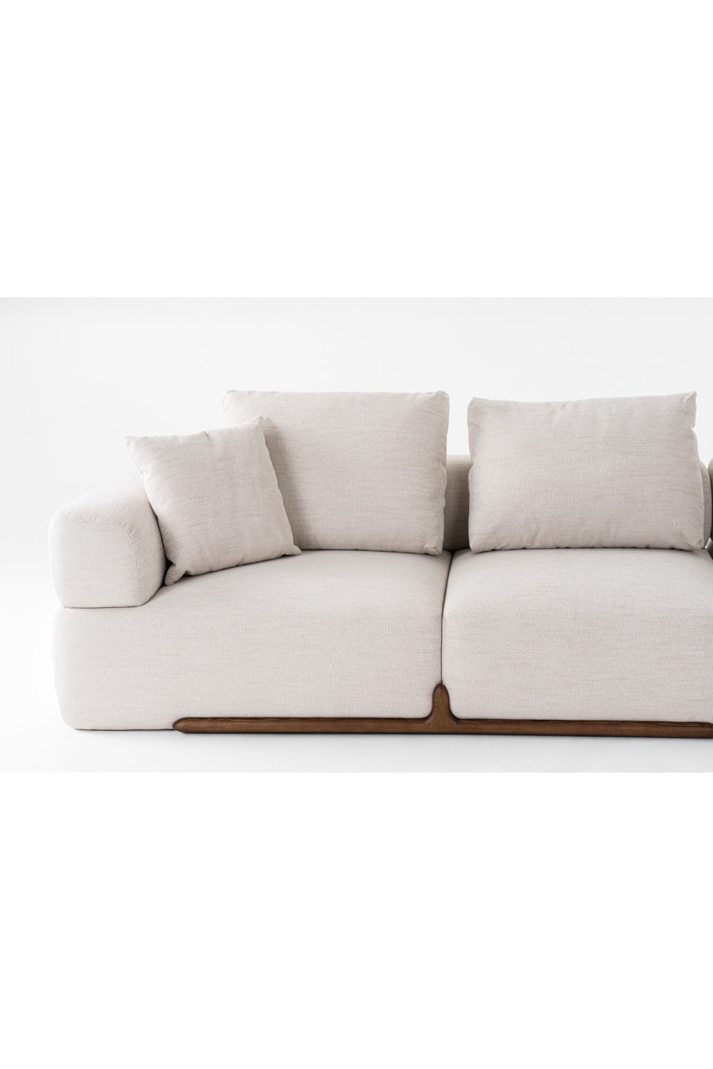 White Fabric Sectional Sofa | OROA Modern Simone | Oroa.com