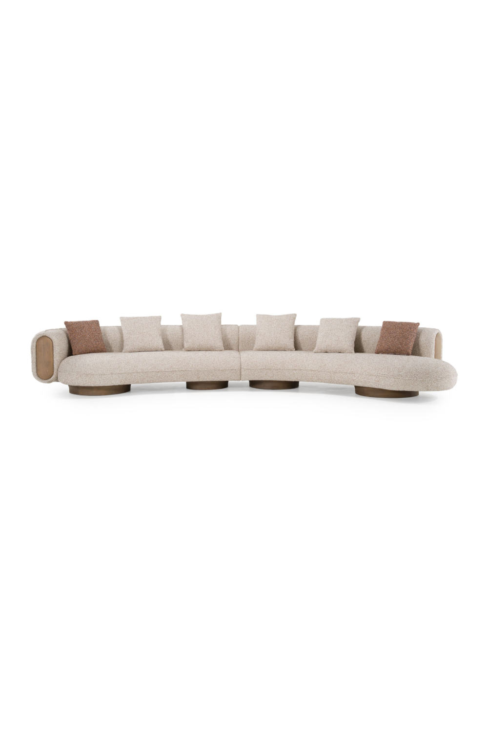   Multicolored Boucle Sectional Sofa | Oroa.com