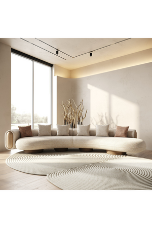  Multicolored Boucle Sectional Sofa | Oroa.com