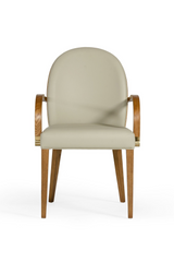 Taupe Vegan Leather Dining Armchair | OROA Modern Rexford | Oroa.com