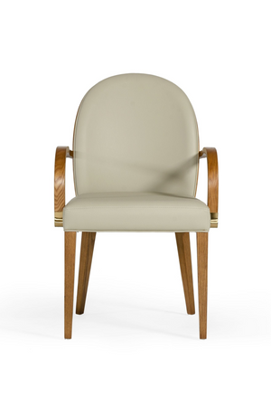 Taupe Leatherette Dining Armchair | OROA Modern Rexford | Oroa.com
