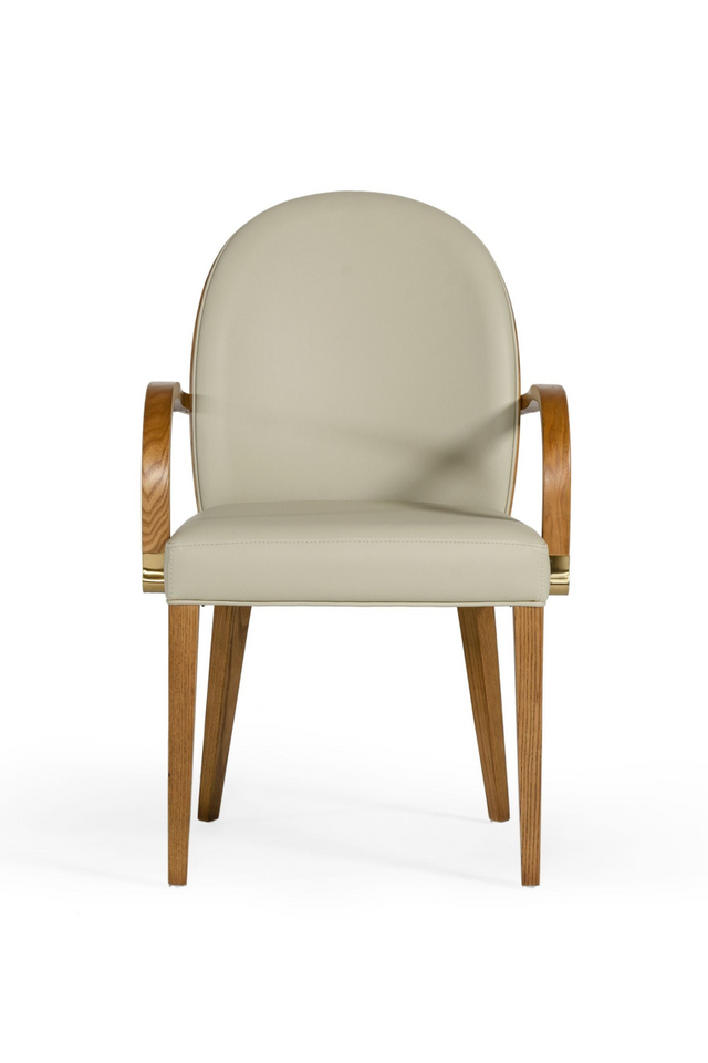 Taupe Leatherette Dining Armchair | OROA Modern Rexford | Oroa.com