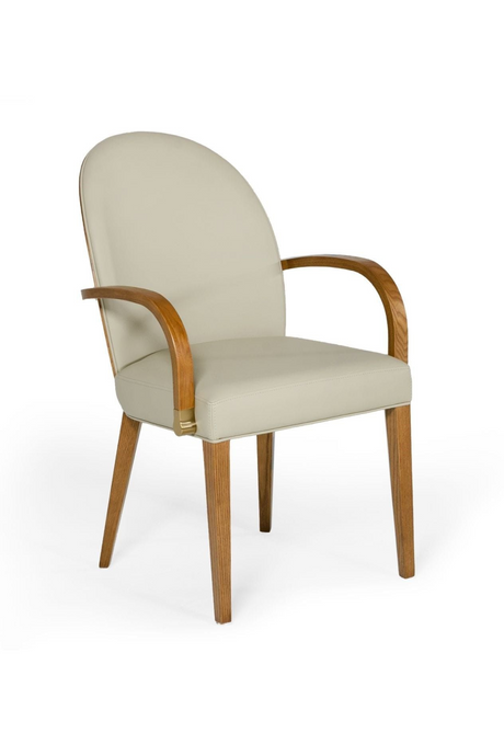   Taupe Vegan Leather Dining Armchair | Oroa.com
