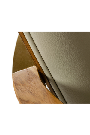 Taupe Leatherette Dining Armchair | OROA Modern Rexford | Oroa.com