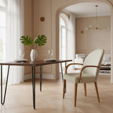 Taupe Vegan Leather Dining Armchair | OROA Modern Rexford | Oroa.com