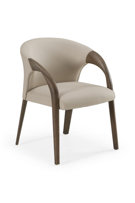 Vegan Leather Curved Dining Chair | OROA Modern Wynetta | Oroa.com
