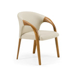 Light Gray Leather Dining Chair | OROA Modern Wynetta