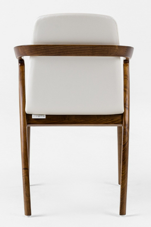 Walnut Framed Cream Dining Chair | OROA Modern Falcon | Oroa.com