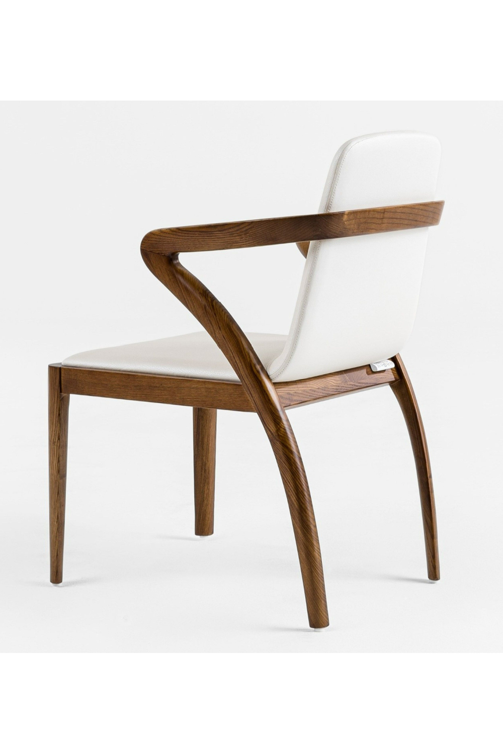 Walnut Framed Cream Dining Chair | OROA Modern Falcon | Oroa.com