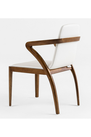 Walnut Framed Cream Dining Chair | OROA Modern Falcon | Oroa.com