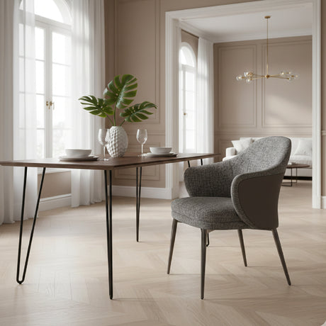   Gray Fabric Dining Chair | Oroa.com
