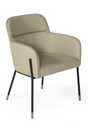 Gray Vegan Leather Dining Armchair | OROA Modern Brady | Oroa.com