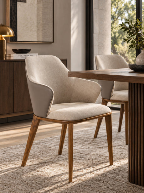 Beige & Gray Dining Chair | OROA Modern Megan