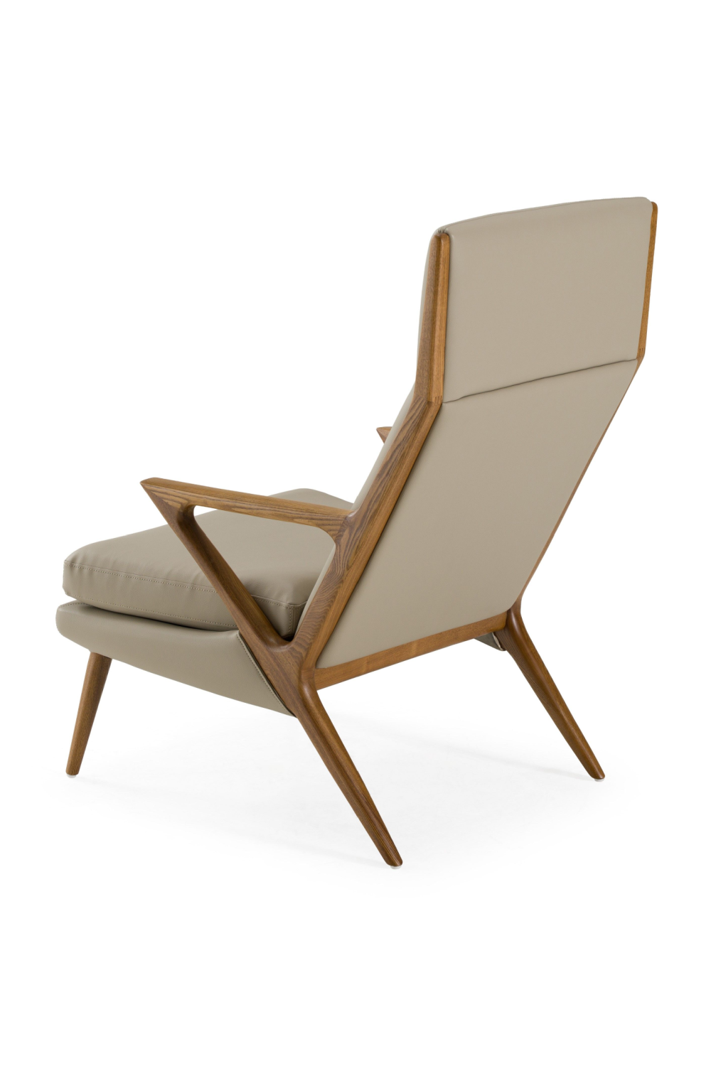Beige Leatherette Lounge Chair & Ottoman | OROA Modern | Oroa.com