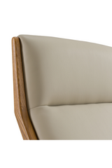Beige Vegan Leather Lounge Chair & Ottoman | OROA Modern Fulton | Oroa.com