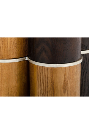 Cylindrical Walnut Base Dining Table | OROA Modern Greta | Oroa.com