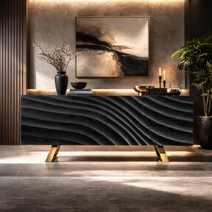  Wave Patterned Ash Sideboard | Oroa.com