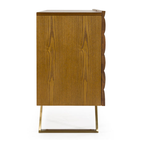 Wave Patterned Ash Sideboard | OROA Modern Finley