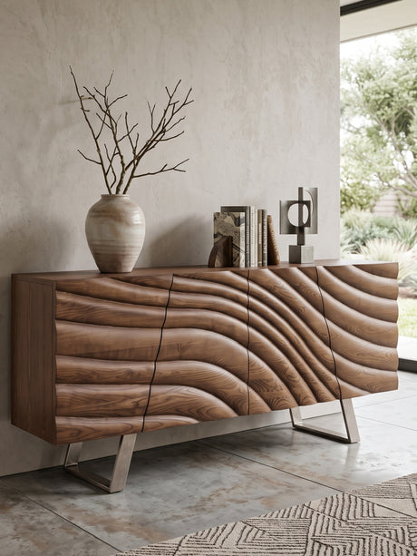 Wave Patterned Ash Sideboard | OROA Modern Finley