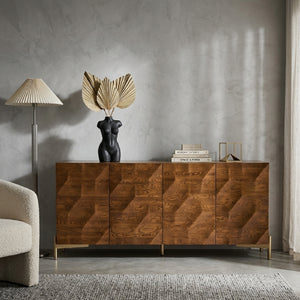   Ash Wood 4-Door Sideboard | Oroa.com