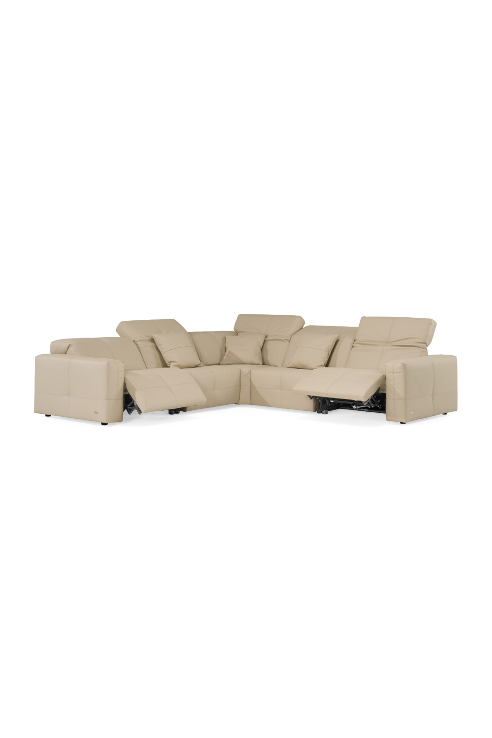 Cream Leather Recliner Sectional Sofa | OROA Modern Nizza | Oroa.com