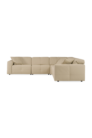 Cream Leather Recliner Sectional Sofa | OROA Modern Nizza | Oroa.com