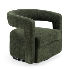 Green Swivel Accent Chair – Ryan – front view